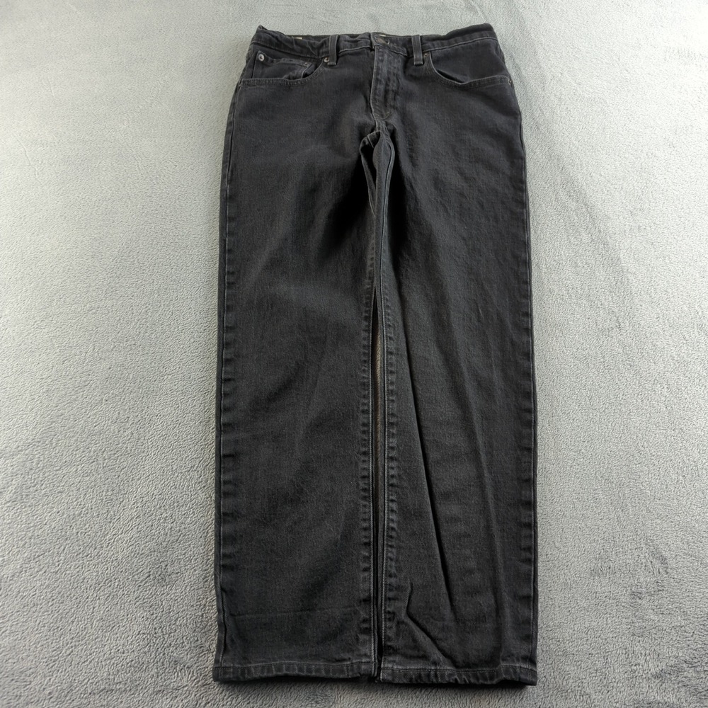 Levis Jeans Womens 30x29 Black Faded Middy‎ Straight High Rise Stretch Denim - Picture 2 of 13